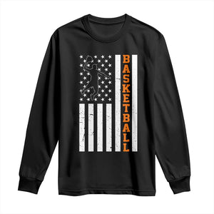 American Flag Basketball Long Sleeve Shirt Patriotic Sports Lover Gift TS12 Black Print Your Wear