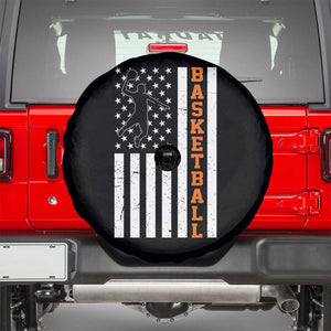 American Flag Basketball Spare Tire Cover Patriotic Sports Lover Gift TS12 Black Print Your Wear