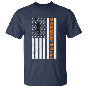American Flag Basketball T Shirt Patriotic Sports Lover Gift TS12 Navy Print Your Wear