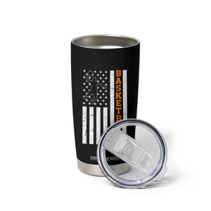 American Flag Basketball Tumbler Cup Patriotic Sports Lover Gift TS12 Print Your Wear