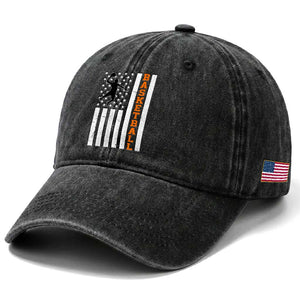 American Flag Basketball Washed Cotton Baseball Cap Patriotic Sports Lover Gift TS12 Print Your Wear