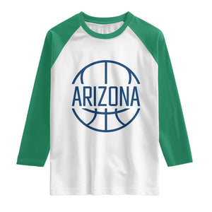 Arizona State Pride Raglan Shirt Grand Canyon State Basketball Gift TS12 White Kelly Green Print Your Wear