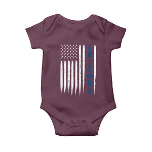 Arizona Patriotic Sports Baby Onesie US Flag Basketball Player Gift TS12 Maroon Print Your Wear