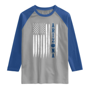 Arizona Patriotic Sports Raglan Shirt US Flag Basketball Player Gift TS12 Sport Gray Royal Print Your Wear