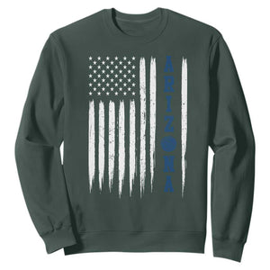 Arizona Patriotic Sports Sweatshirt US Flag Basketball Player Gift TS12 Dark Forest Green Print Your Wear