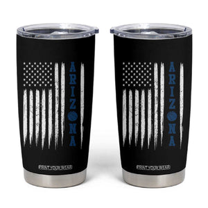 Arizona Patriotic Sports Tumbler Cup US Flag Basketball Player Gift TS12 Black Print Your Wear