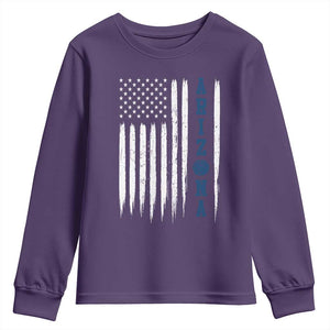 Arizona Patriotic Sports Youth Sweatshirt US Flag Basketball Player Gift TS12 Purple Print Your Wear