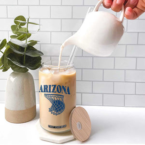 Arizona State Hoops Fan Gift Glass Can Basketball Lover TS12 Print Your Wear