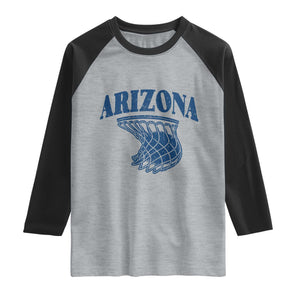 Arizona State Hoops Fan Gift Raglan Shirt Basketball Lover TS12 Heather Gray Black Print Your Wear
