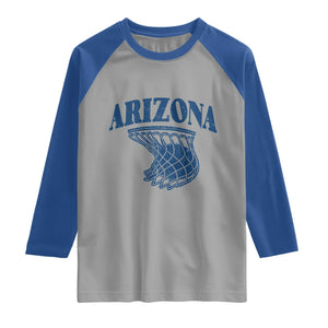 Arizona State Hoops Fan Gift Raglan Shirt Basketball Lover TS12 Sport Gray Royal Print Your Wear