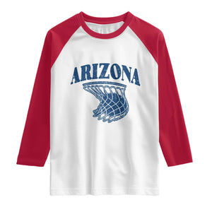 Arizona State Hoops Fan Gift Raglan Shirt Basketball Lover TS12 White Red Print Your Wear