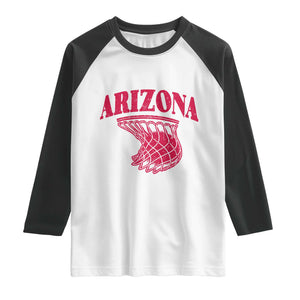 Arizona Fan Raglan Shirt Southwest Basketball Sports Lover TS12 White Black Print Your Wear