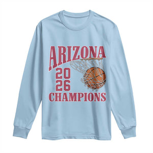 Arizona Champions Long Sleeve Shirt Gift For Basketball Fan TS12 Light Blue Print Your Wear