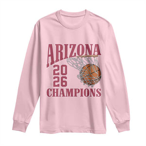 Arizona Champions Long Sleeve Shirt Gift For Basketball Fan TS12 Light Pink Print Your Wear