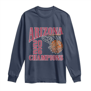 Arizona Champions Long Sleeve Shirt Gift For Basketball Fan TS12 Navy Print Your Wear