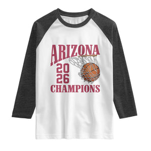 Arizona Champions Raglan Shirt Gift For Basketball Fan TS12 White Heather Charcoal Print Your Wear