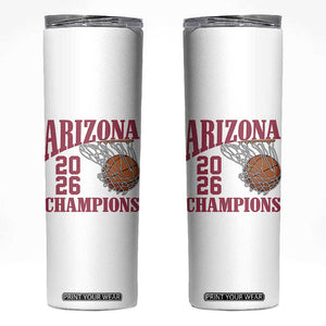 Arizona Champions Skinny Tumbler Gift For Basketball Fan TS12 White Print Your Wear