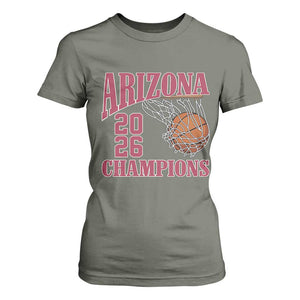 Arizona Champions T Shirt For Women Gift For Basketball Fan TS12 Military Green Print Your Wear