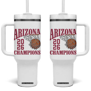 Arizona Champions Tumbler With Handle Gift For Basketball Fan TS12 One Size: 40 oz White Print Your Wear