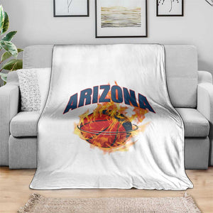 Arizona State Pride Throw Blanket Flaming Basketball Coach Gift TS12 Print Your Wear