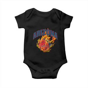 Arizona State Pride Baby Onesie Flaming Basketball Coach Gift TS12 Black Print Your Wear