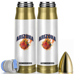 Arizona State Pride Bullet Tumbler Flaming Basketball Coach Gift TS12 White Print Your Wear