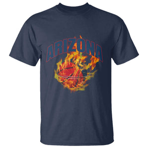 Arizona State Pride T Shirt Flaming Basketball Coach Gift TS12 Navy Print Your Wear