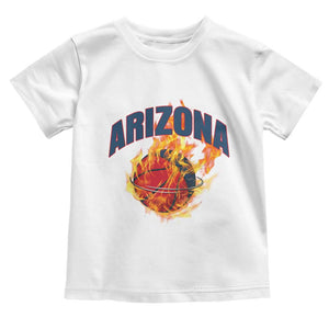 Arizona State Pride Toddler T Shirt Flaming Basketball Coach Gift TS12 White Print Your Wear