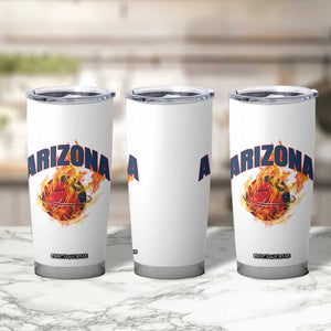 Arizona State Pride Tumbler Cup Flaming Basketball Coach Gift TS12 Print Your Wear