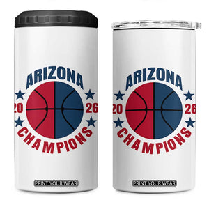 Arizona Champions Pride 4 in 1 Can Cooler Tumbler Professional Basketball Fan Gift TS12 One Size: 16 oz White Print Your Wear