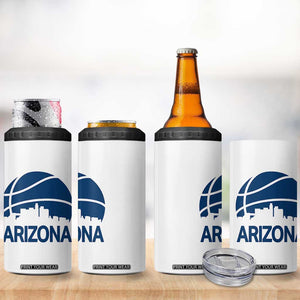 Arizona Skyline Pride 4 in 1 Can Cooler Tumbler Gift For Basketball Fan TS12 Print Your Wear