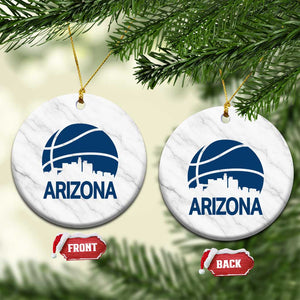 Arizona Skyline Pride Ceramic Ornament Gift For Basketball Fan TS12 1pc White Marble Print Your Wear
