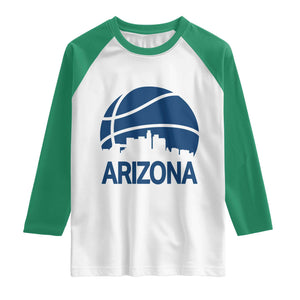 Arizona Skyline Pride Raglan Shirt Gift For Basketball Fan TS12 White Kelly Green Print Your Wear