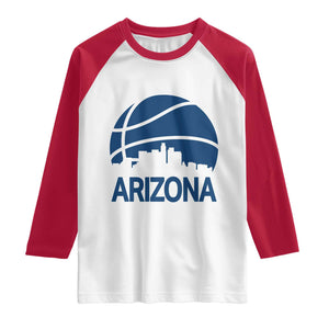 Arizona Skyline Pride Raglan Shirt Gift For Basketball Fan TS12 White Red Print Your Wear