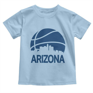 Arizona Skyline Pride Toddler T Shirt Gift For Basketball Fan TS12 Light Blue Print Your Wear