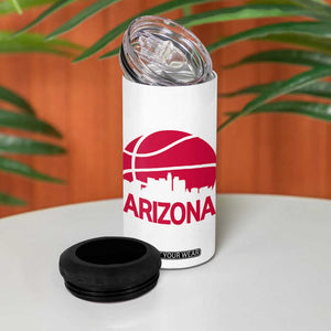 Arizona Skyline State Pride 4 in 1 Can Cooler Tumbler Modern Urban Hoops Basketball TS12 Print Your Wear