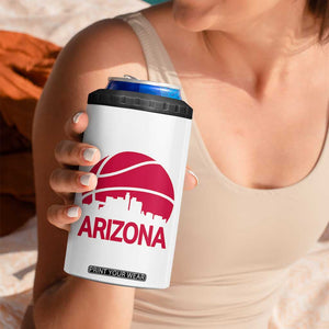Arizona Skyline State Pride 4 in 1 Can Cooler Tumbler Modern Urban Hoops Basketball TS12 Print Your Wear