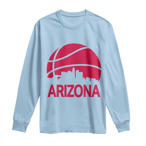 Arizona Skyline State Pride Long Sleeve Shirt Modern Urban Hoops Basketball TS12 Light Blue Print Your Wear