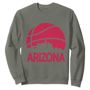 Arizona Skyline State Pride Sweatshirt Modern Urban Hoops Basketball TS12 Military Green Print Your Wear