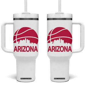 Arizona Skyline State Pride Tumbler With Handle Modern Urban Hoops Basketball TS12 One Size: 40 oz White Print Your Wear