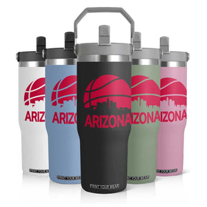Arizona Skyline State Pride Flip Straw Tumbler Modern Urban Hoops Basketball TS12 Print Your Wear