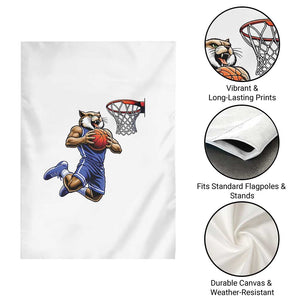 Funny Wildcat Dunking Basketball Garden Flag Gift For Sports Fan TS12 Print Your Wear