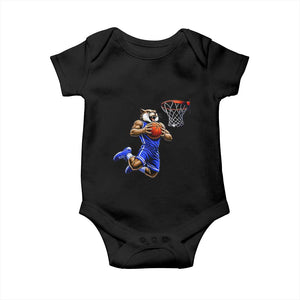 Funny Wildcat Dunking Basketball Baby Onesie Gift For Sports Fan TS12 Black Print Your Wear
