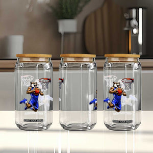 Funny Wildcat Dunking Basketball Glass Can Gift For Sports Fan TS12 Print Your Wear