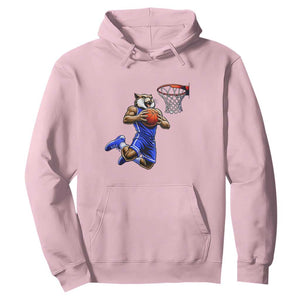 Funny Wildcat Dunking Basketball Hoodie Gift For Sports Fan TS12 Light Pink Print Your Wear