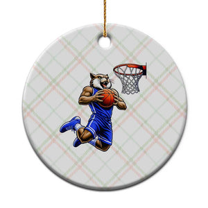 Funny Wildcat Dunking Basketball Ceramic Ornament Gift For Sports Fan TS12 1pc Christmas Plaid Print Your Wear
