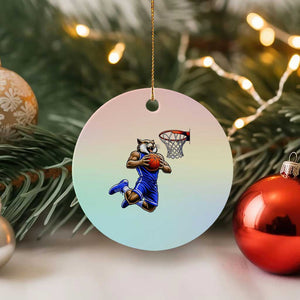 Funny Wildcat Dunking Basketball Ceramic Ornament Gift For Sports Fan TS12 1pc Pastel Print Your Wear