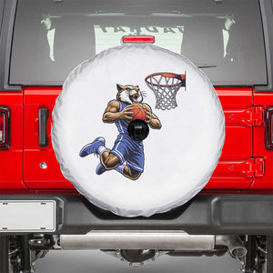 Funny Wildcat Dunking Basketball Spare Tire Cover Gift For Sports Fan TS12 White Print Your Wear