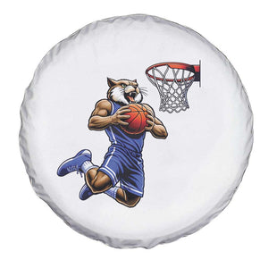 Funny Wildcat Dunking Basketball Spare Tire Cover Gift For Sports Fan TS12 Print Your Wear