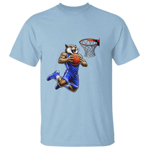 Funny Wildcat Dunking Basketball T Shirt Gift For Sports Fan TS12 Light Blue Print Your Wear
